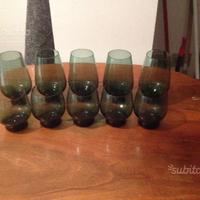 Servizio bicchieri acqua vino in cristallo anni 60