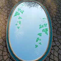 grande specchio ovale vintage