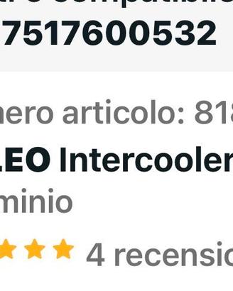 Intercooler BMW 320D F31-F30 OEM 17517600532