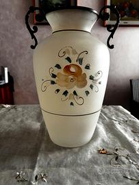 Elegante vaso decorativo in vetro satinato