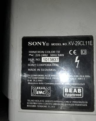 tv sony trinitron 29"