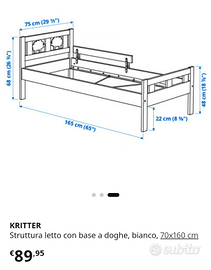 Lettino bambino Ikea 160 legno