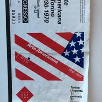 Biglietto Mostra Arte Americana a Torino 1992