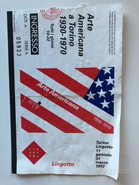 Biglietto Mostra Arte Americana a Torino 1992