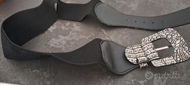 cintura donna elasticizzata nera 