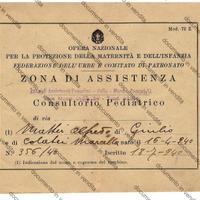 Libretto ONMI 1940 Roma originale completo