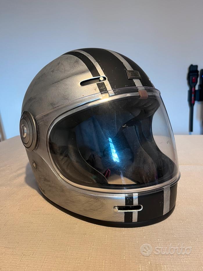 Casco Moto Integrale Premier Trophy Stile anni 70 mono Arancio Opaco