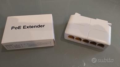 Extender di rete ethernet PoE e VLAN separata