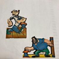 Figurine formaggino Mio Braccio di Ferro anni 60