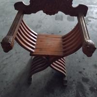 poltrona legno vintage 