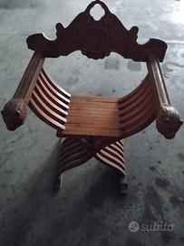 poltrona legno vintage 