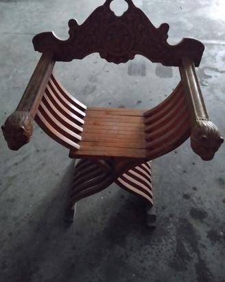 poltrona legno vintage 
