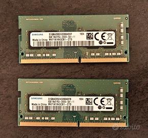RAM Samsung SO-DIMM DDR4 da 8 GB - DUE MODULI