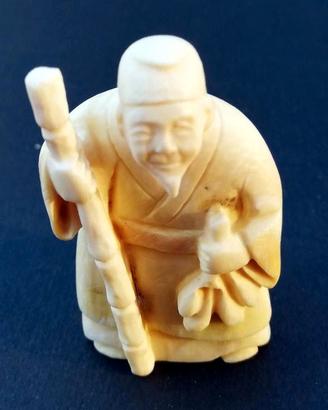 5 bottone giapponese antico netsuke originale