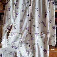 Camicia da notte lunga donna cotone felpato