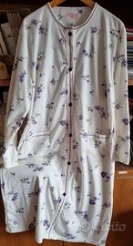 Camicia da notte lunga donna cotone felpato