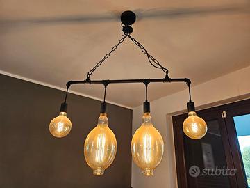 lampadario stile industriale 