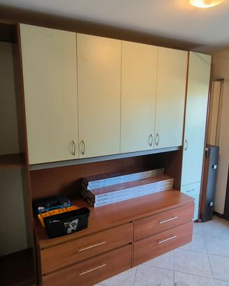 Armadio per cameretta bicolore 290x250 cm