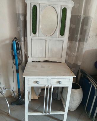 madia legno con specchio e 2 cassettini