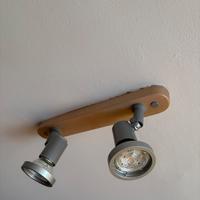 Plafoniera Legno Faretti