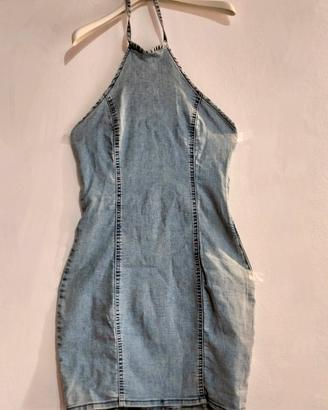 Vestito corto in jeans halter H&M Divided