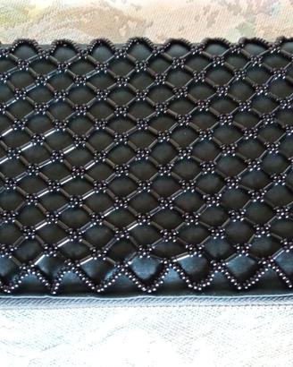 Borsello Pochette anni'60 raso nero e coralli