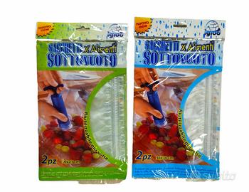 Stock sacchetti sottovuoto per alimenti 