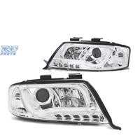 FARI AUDI A6 4B 01-04 LUCE DIURNA A TUBO FONDO CRO