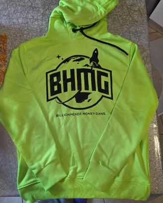 Felpa BHMG unisex giallo fluo – taglia L 