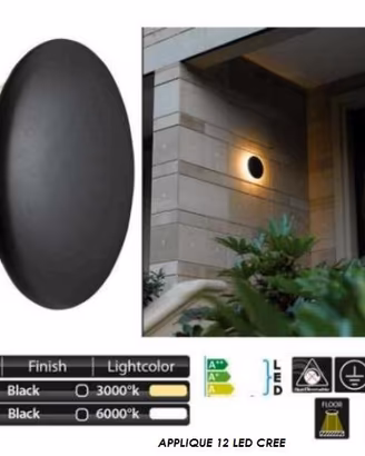 Applique 10 LED Parete Lampada Esterno Giardino