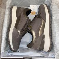 Scarpe Geox D Desy A Nappa+Suede Beige/Oro