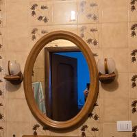 specchio bagno con appliques 