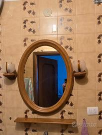 specchio bagno con appliques 