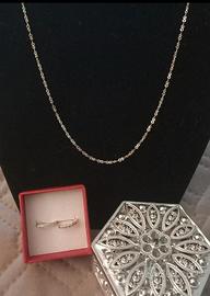 Parure Girocollo cm45+Orecchini ARGENTO925 