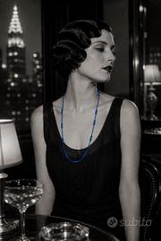 Antica collana USA jazz age anni 20 vetro