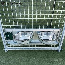 Porta ciotole girevoli per cani/2 ciotole.