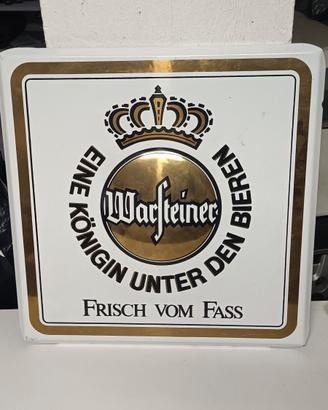 Targa  vintage Warsteiner in metallo - Birra / Pub