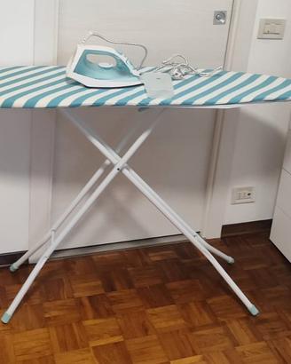 Asse da Stiro Pieghevole + Ferro da Stiro a Vapore