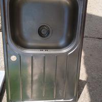 Lavello acciaio una vasca 50 euro 80x50 cm