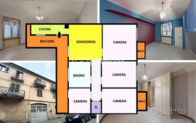 AMPIO 5 LOCALI CON RISCALDAMENTO AUTONOMO E 2 CANT