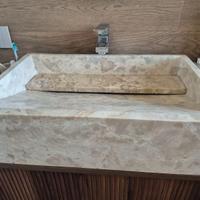 Lavabo da appoggio in marmo