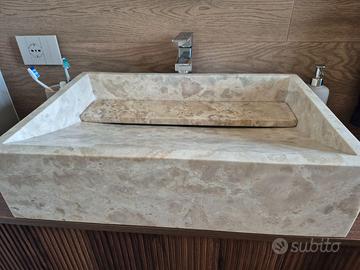Lavabo da appoggio in marmo