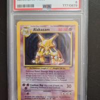 Alakaza holo psa 8 set base pokemon carta gradata