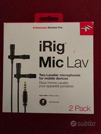 2 MICROFONI LAVALIER NUOVI PER CELL I RIG MIC LAV