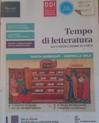 Libro scolastico "Tempo di letteratura" Vol.1