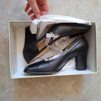 Scarpe Mary Jane vintage vero cuoio