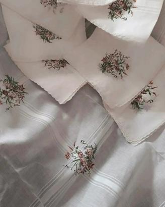 tovaglia rotonda + tovaglioli misto Lino e satin