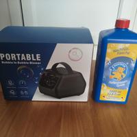 Macchina spara bolle di sapone e ricarica