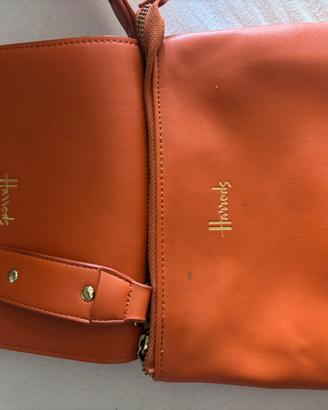 Borsa a tracolla Harrods arancione terracotta