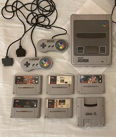 Super Nintendo + 2 gamepad + 6 giochi